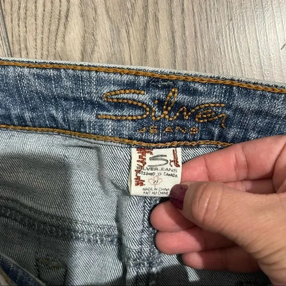 Silver Ravi embroidered mini skirt Size 27 - Picture 8 of 12